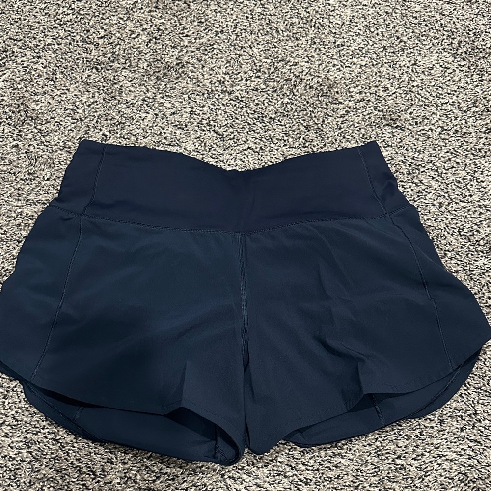 Lululemon Navy Running Shorts with High Waist